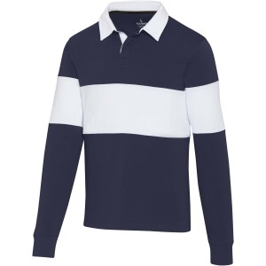 Elevate Clyde uniszex rugby pul�ver, Navy, White