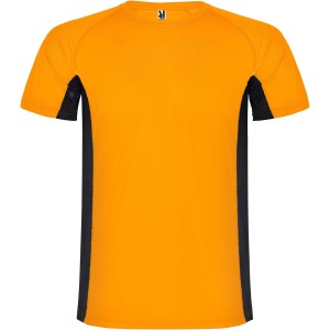 Shanghai rvid ujj frfi sportpl, fluor orange, solid black (T-shirt, pl, kevertszlas, mszlas)